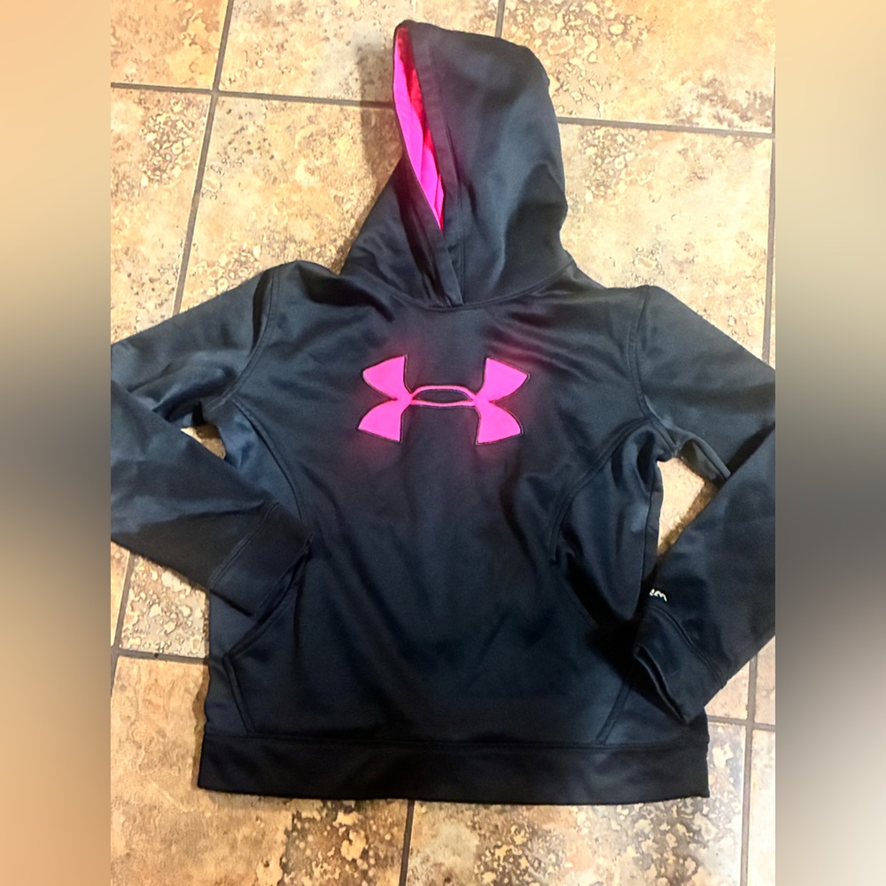 Under Armour Black and Pink Hoodie